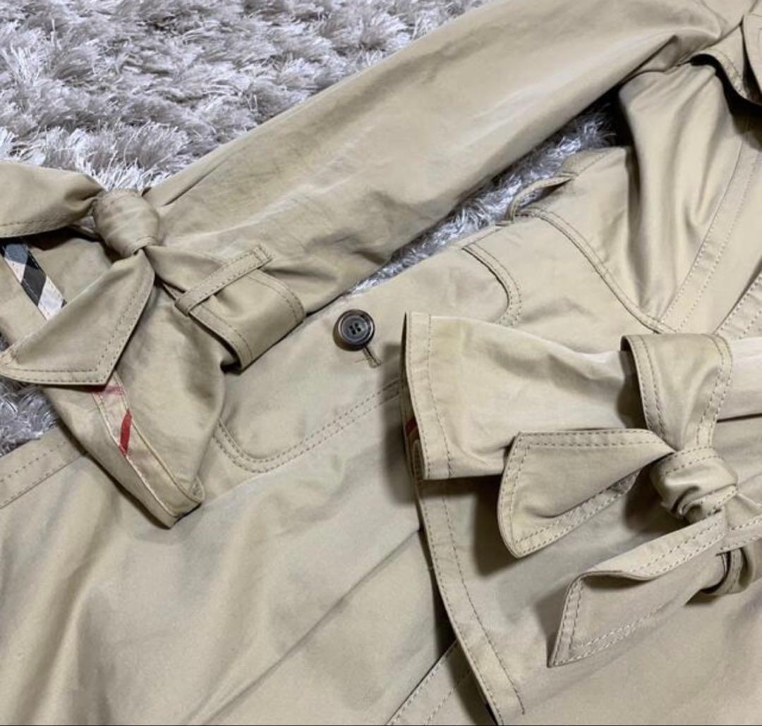 Burberry BLUE LABELベージュ トレンチコート チェック柄