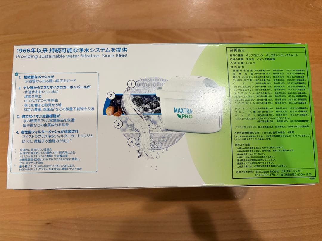 BRITA MAXTRA PRO 浄水器カートリッジ計８個( 6個＋開封済2個)