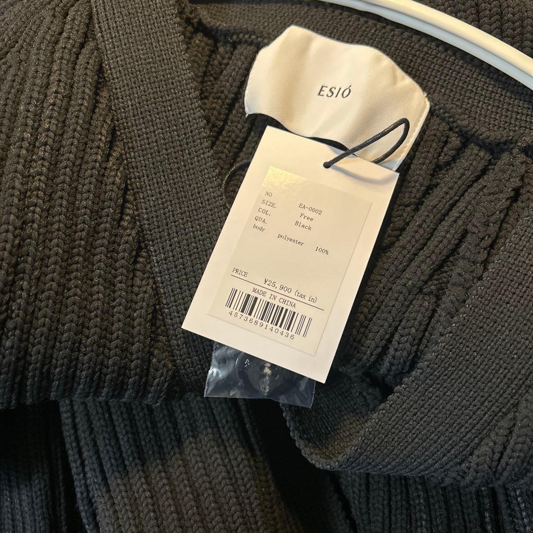 ESIO Contour knit cardigan ブラック