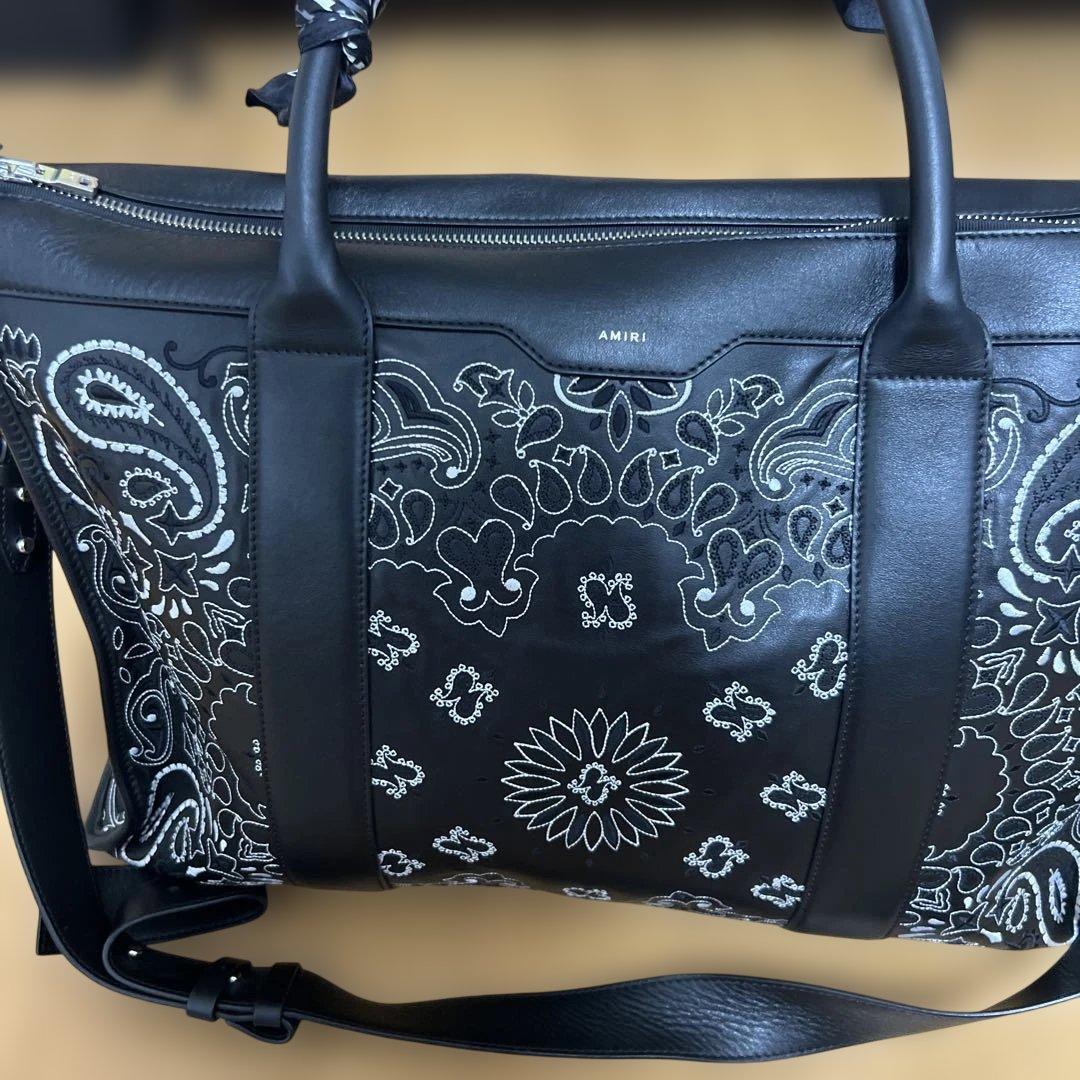 夏の断捨離！AMIRI leather paisley boston bag