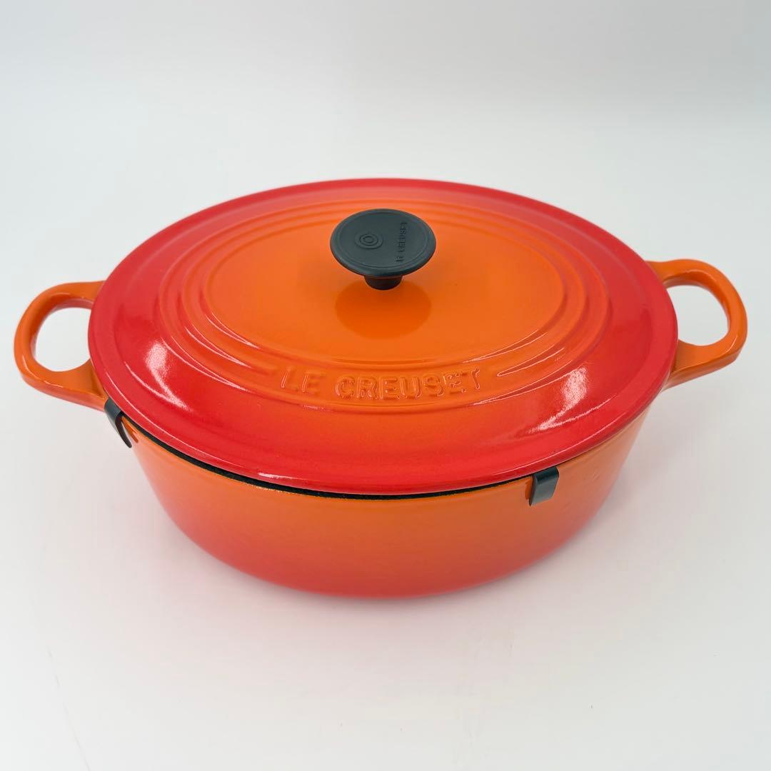 LE CREUSET ルクルーゼ オーバル 25cm オレンジ 両手鍋