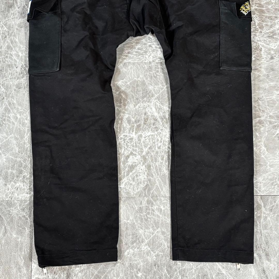エグザンプル EXAMPLE ギミック サルエルパンツ【L】裾ジップ ブラック