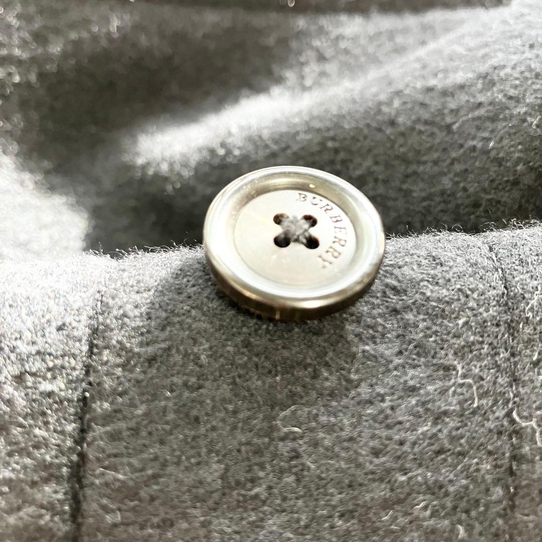未使用級✨バーバリーロンドン カシミヤ混 ダッフルコート ノバチェック 紺 L
