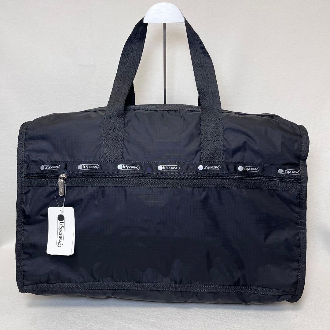 新品LeSportsac レスポートサック 旅行用 ボストンバッグ 黒ポーチ付