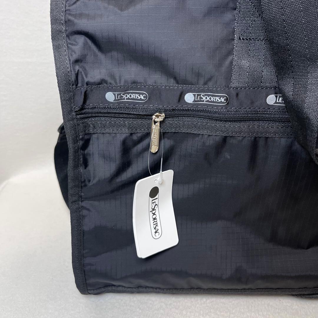 新品LeSportsac レスポートサック 旅行用 ボストンバッグ 黒ポーチ付