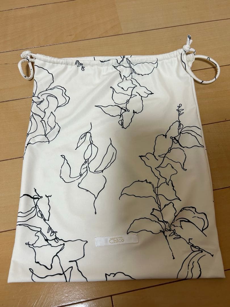 chico 肩リボンウエスト開きワンショルワンピース
