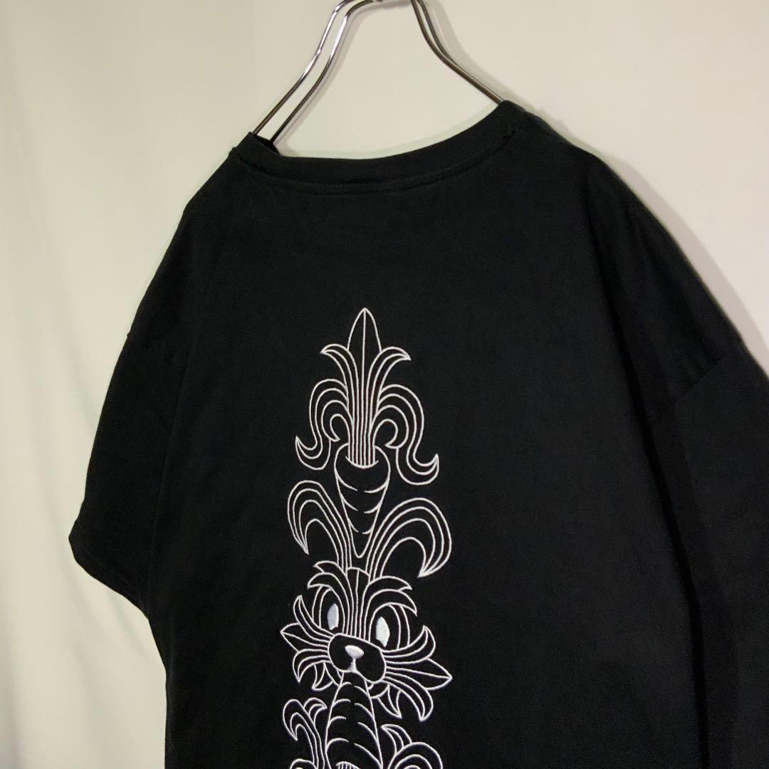 【希少】 #FR2 ブラックホワイトカラー　クロムハーツパロディ　tシャツ（XL