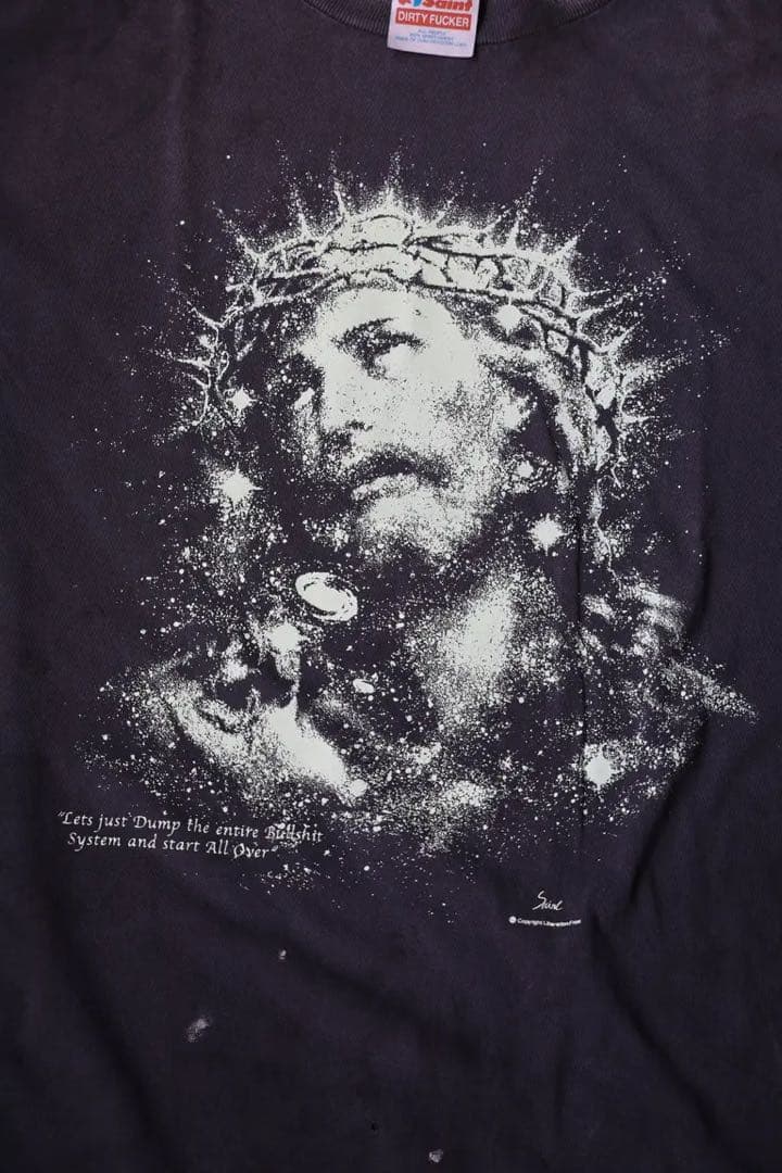 SAINT M×××××× JESUS SS TEE BLACK L