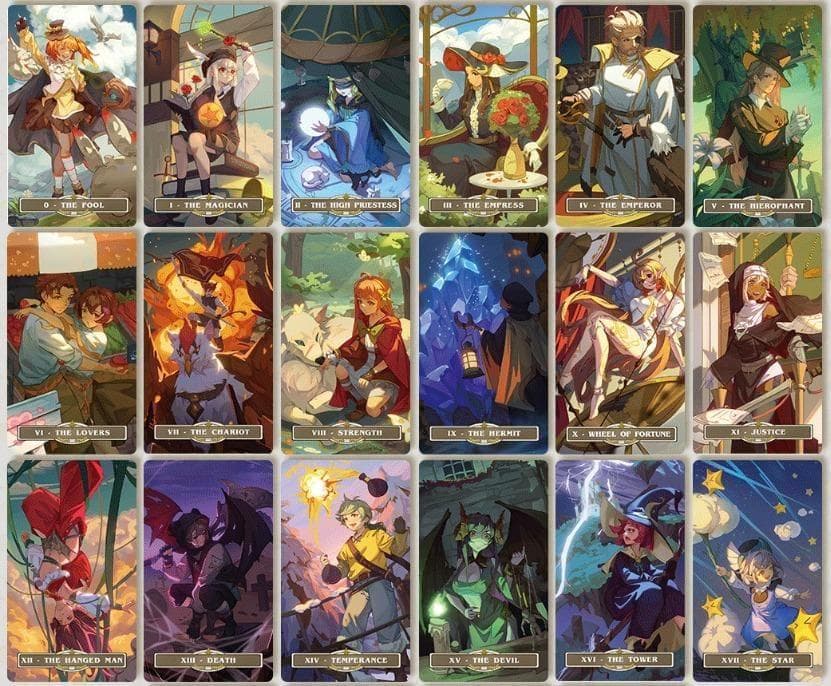 【正規品タロットカード】まるでゲームの世界観✨旅人の歌のタロット／ポータブル版