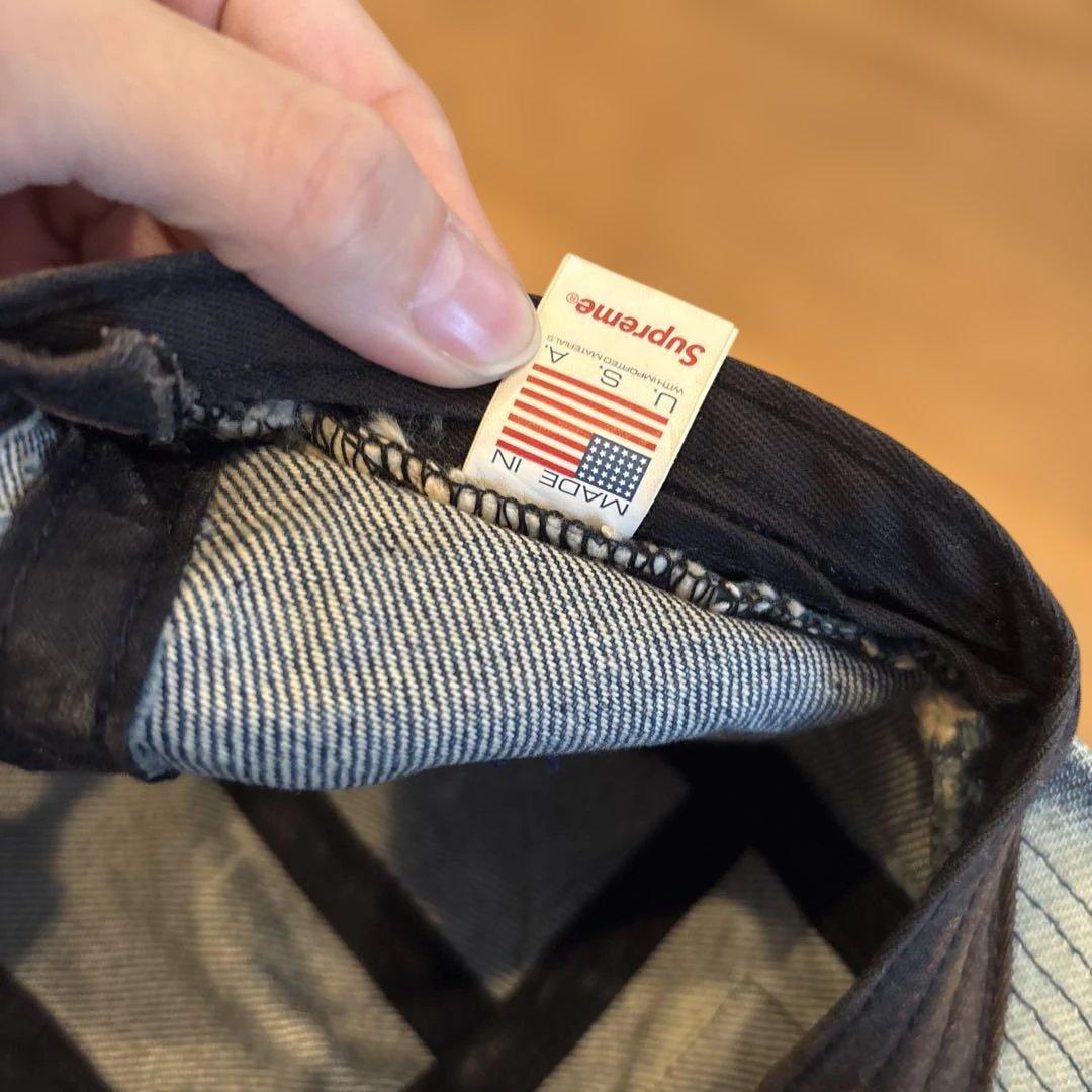 supreme washed chino twill camp cap デニム