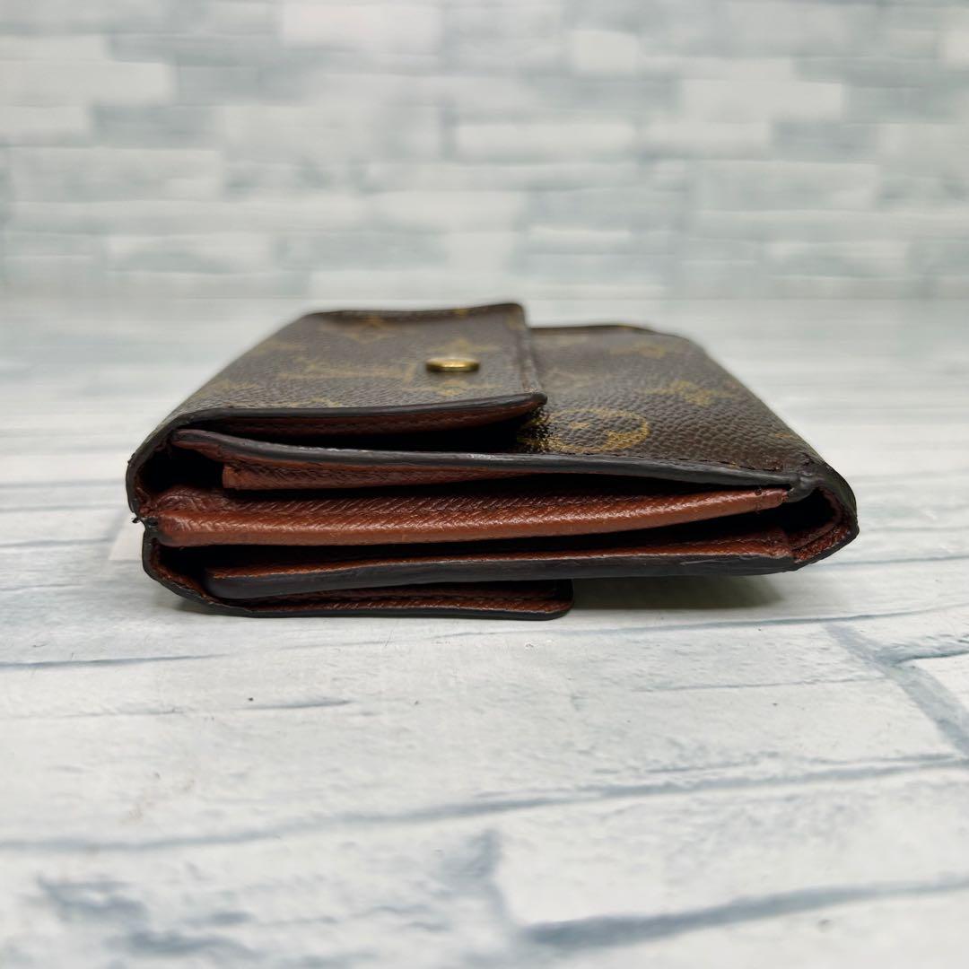 美品　45 ルイヴィトン 二つ折り財布　Wホック　モノグラム　nu4