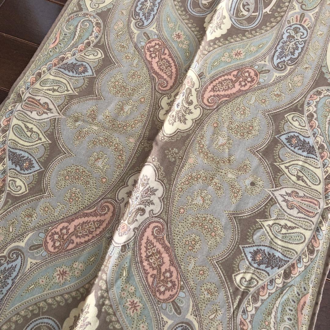 ETRO ストール　ペイズリー　ウール＆シルク　エトロ　毛　絹　SILK