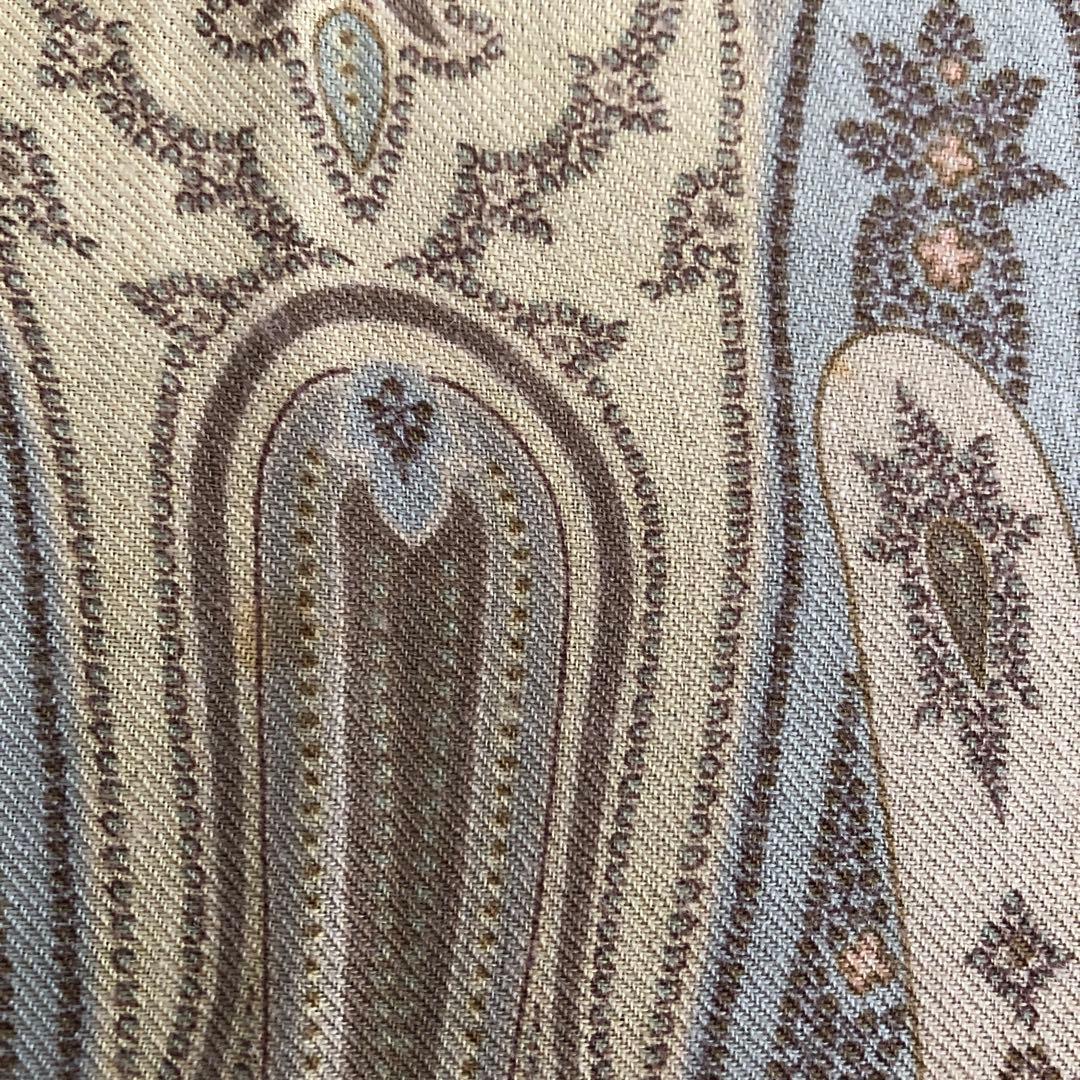 ETRO ストール　ペイズリー　ウール＆シルク　エトロ　毛　絹　SILK