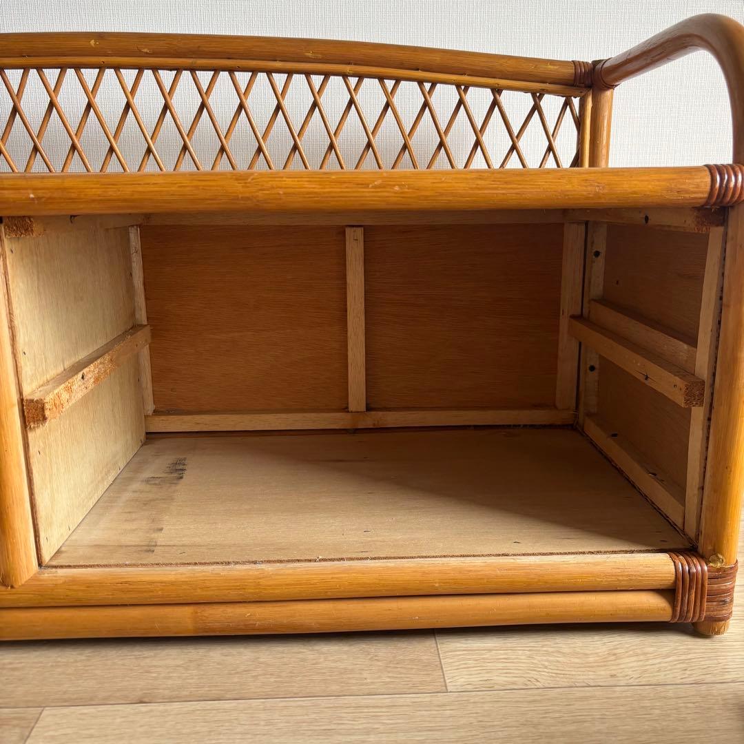 ラタンチェスト たんす 籐 ベンチ ビンテージ家具