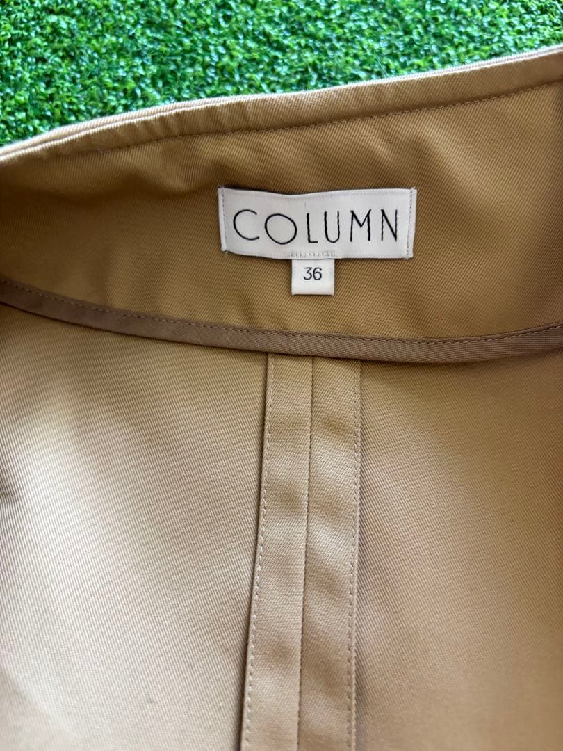 COLUMN ノーカラーデザイントレンチコート