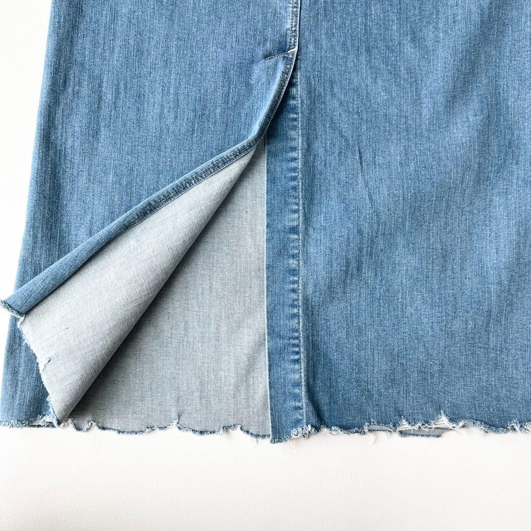 3295【美品】グッドグリーフ　ロングスカート デニムスカート ストレッチデニム