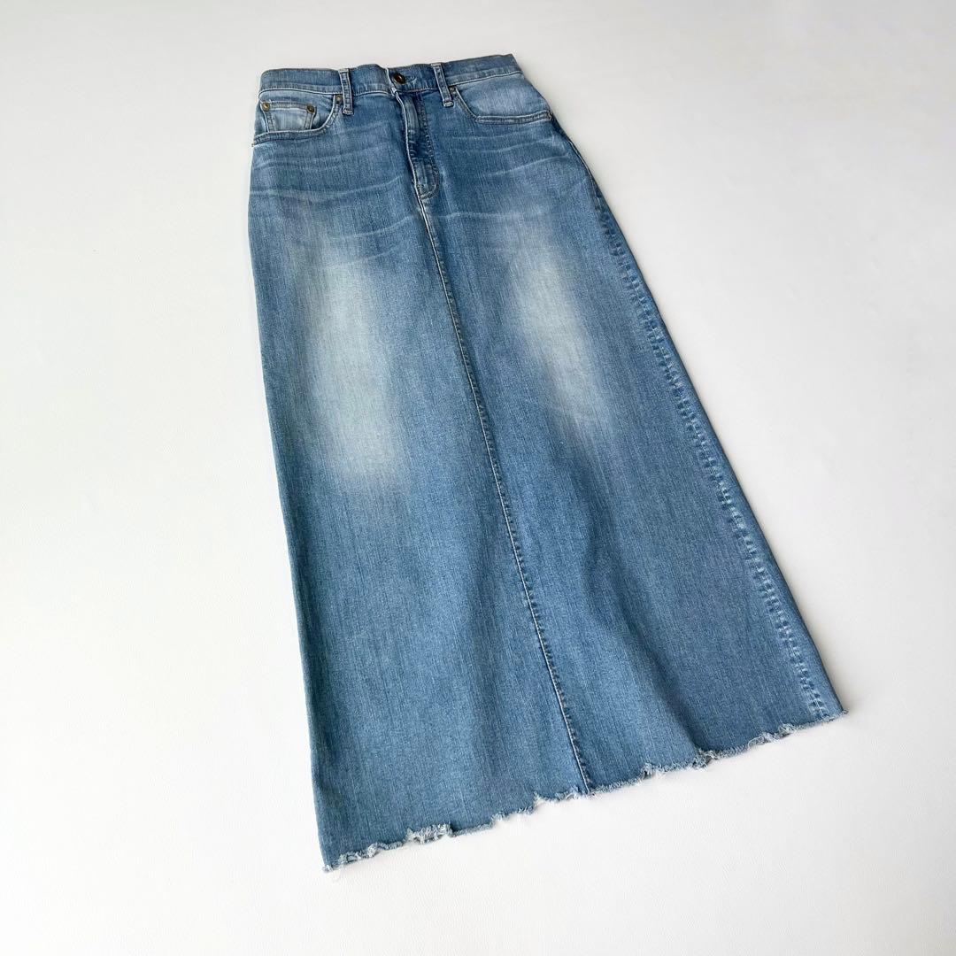 3295【美品】グッドグリーフ　ロングスカート デニムスカート ストレッチデニム