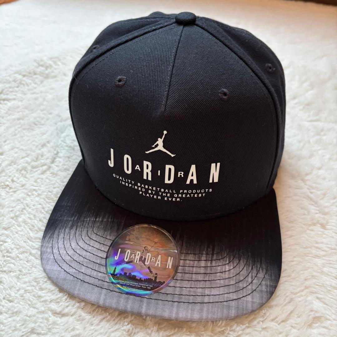 美品　希少　JORDAN フラットビルキャップ ブラック/グレー