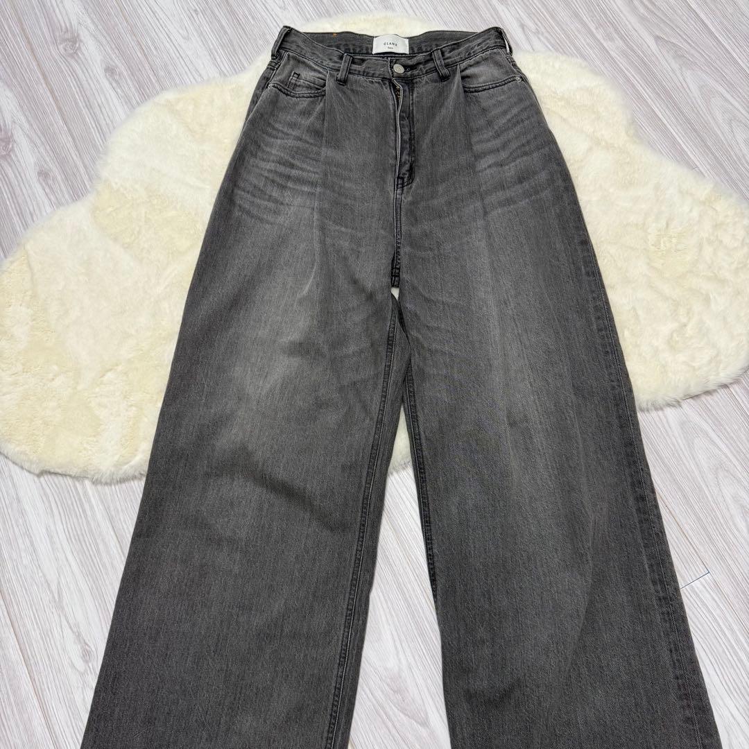 うた　SuzuHirose×CLANE WIDE DENIM PANTS