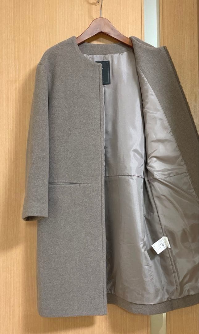 ☆極美品☆ NOBLE　定価52,800円 W/NyZipコート　ベージュ　36