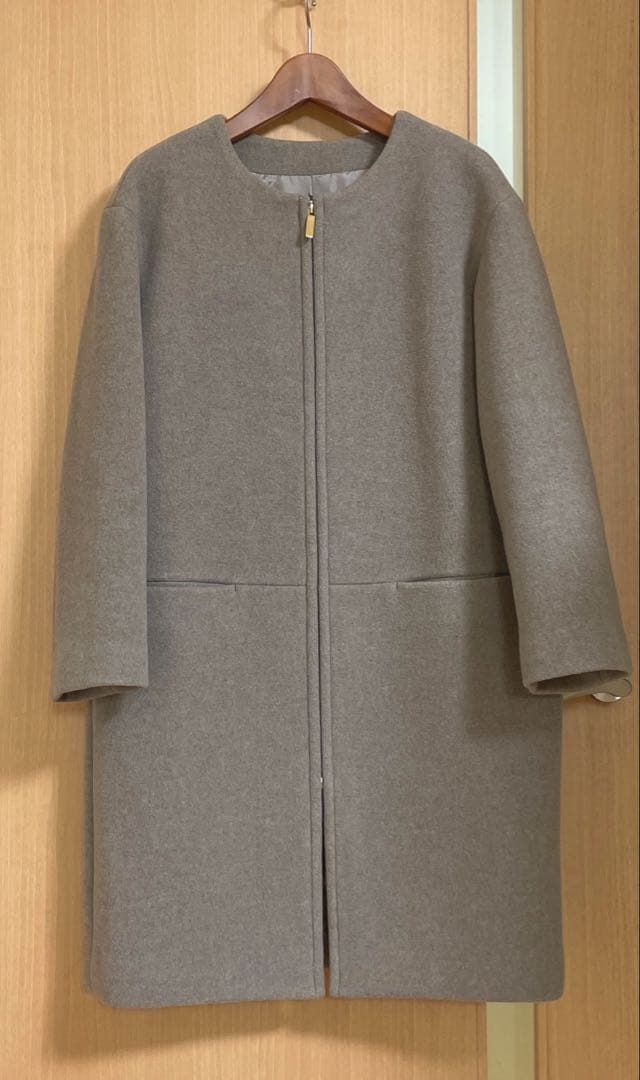 ☆極美品☆ NOBLE　定価52,800円 W/NyZipコート　ベージュ　36