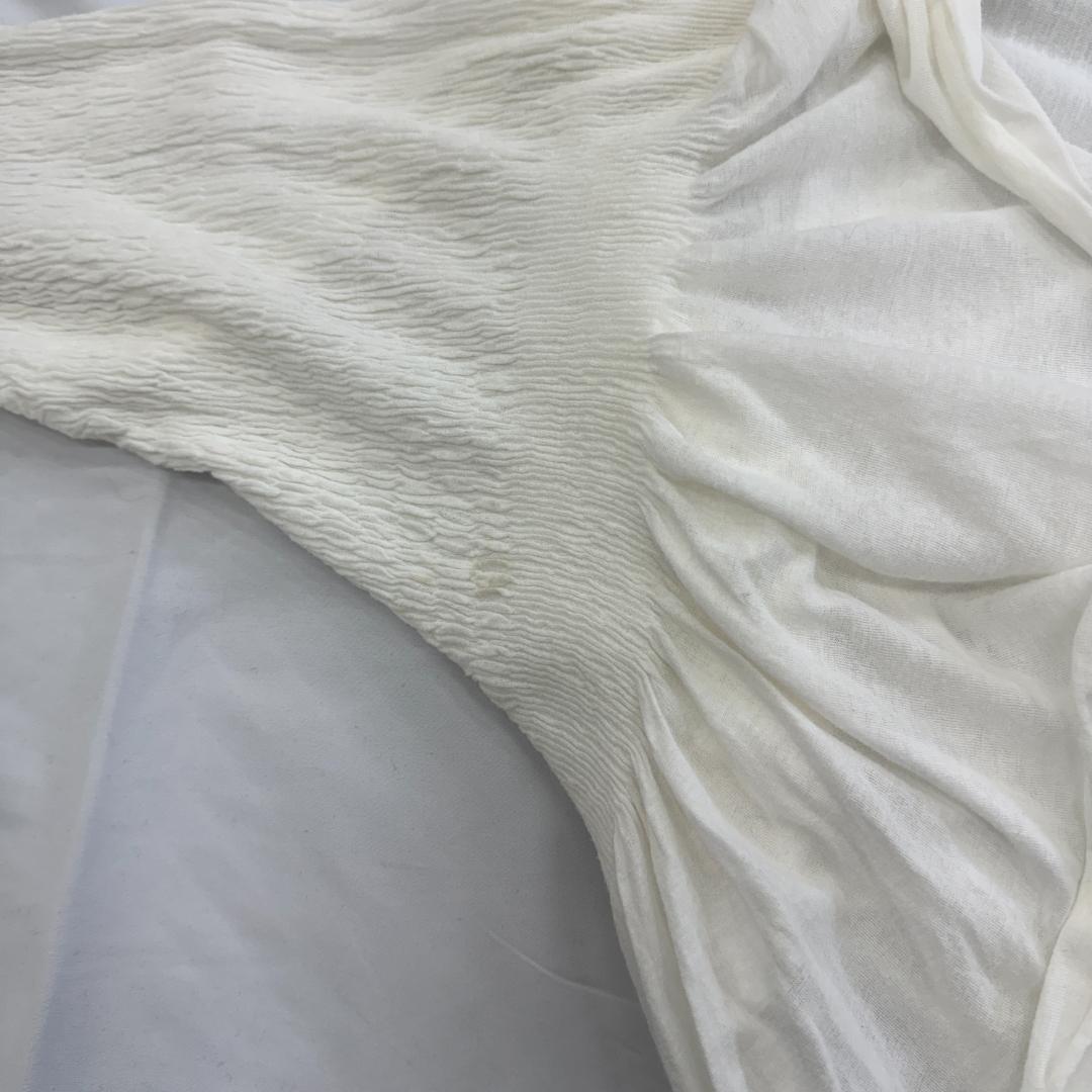 ISSEY MIYAKE イッセイミヤケ プリーツ切替 ボレロ カーディガン 白