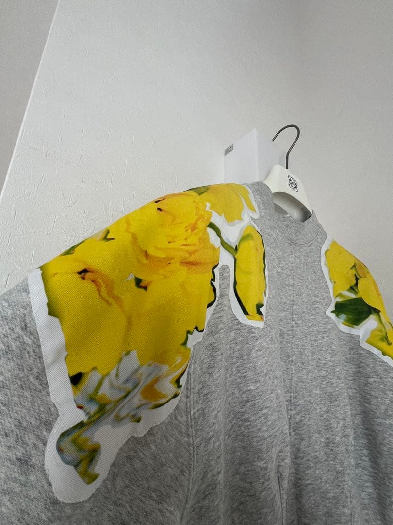MSGM 花柄スウェットワンピース　裏起毛