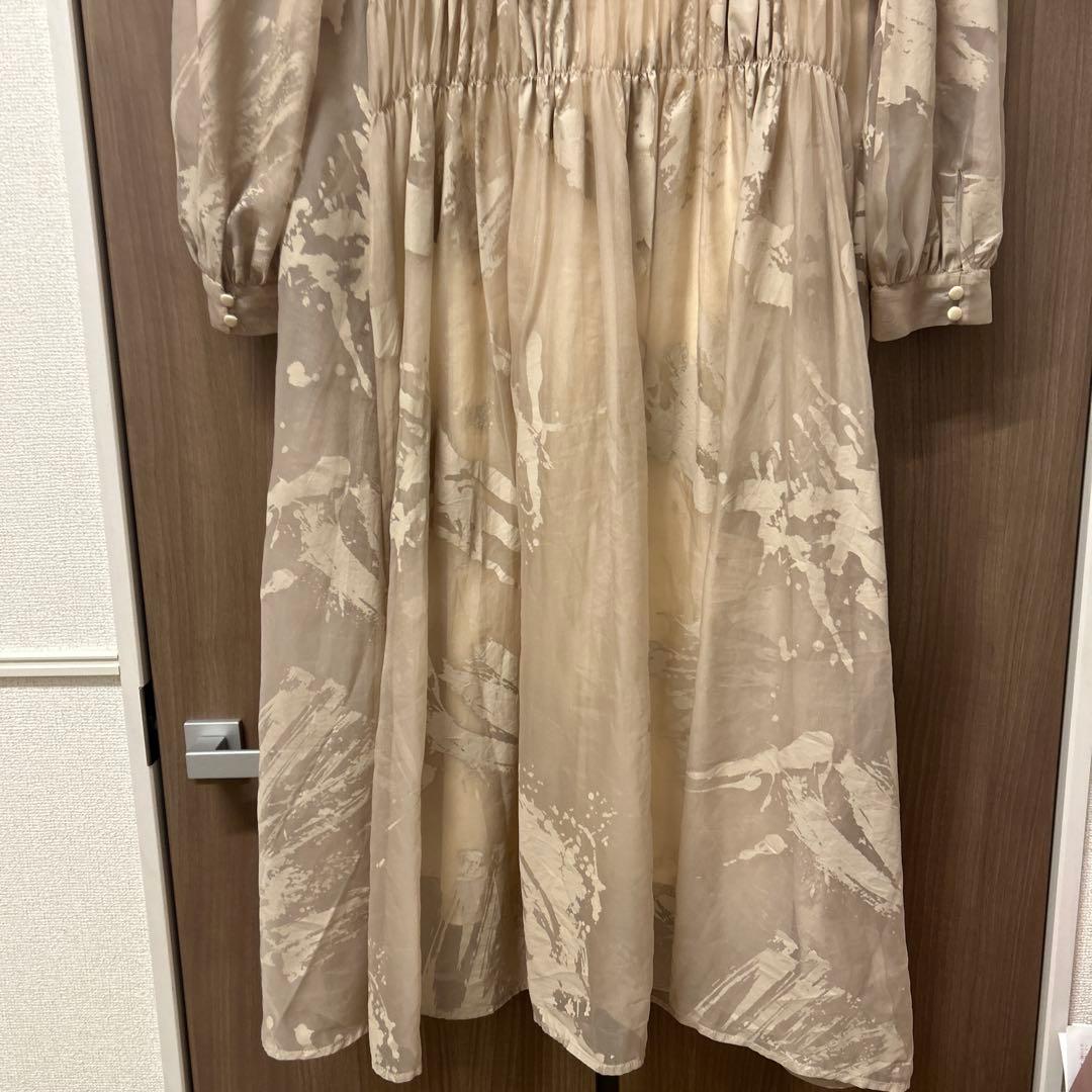 AMERIシースルー長袖ワンピース