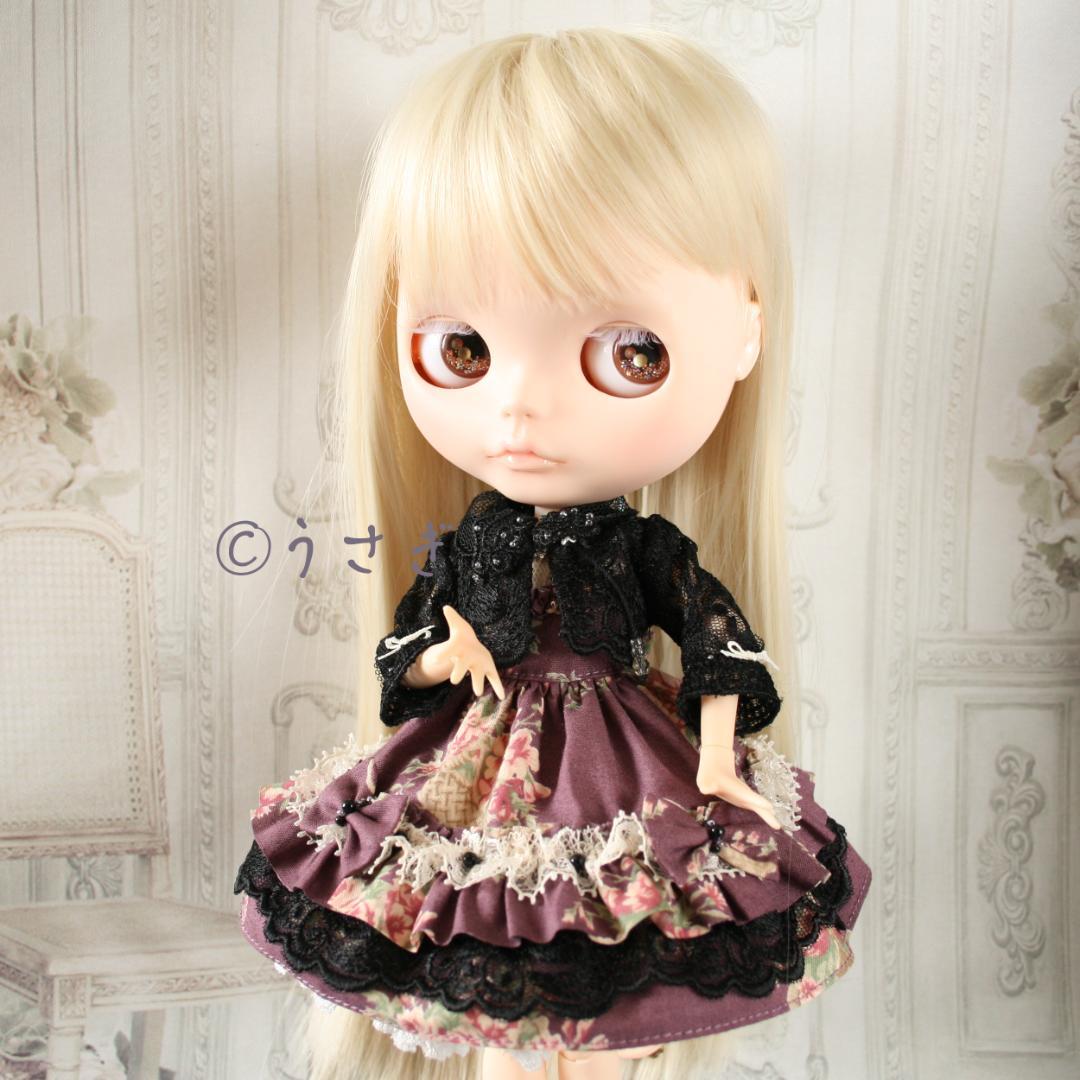 F*i様 22㎝ドール ドレス パニエ カクテルハット イヤリング ５点セット【