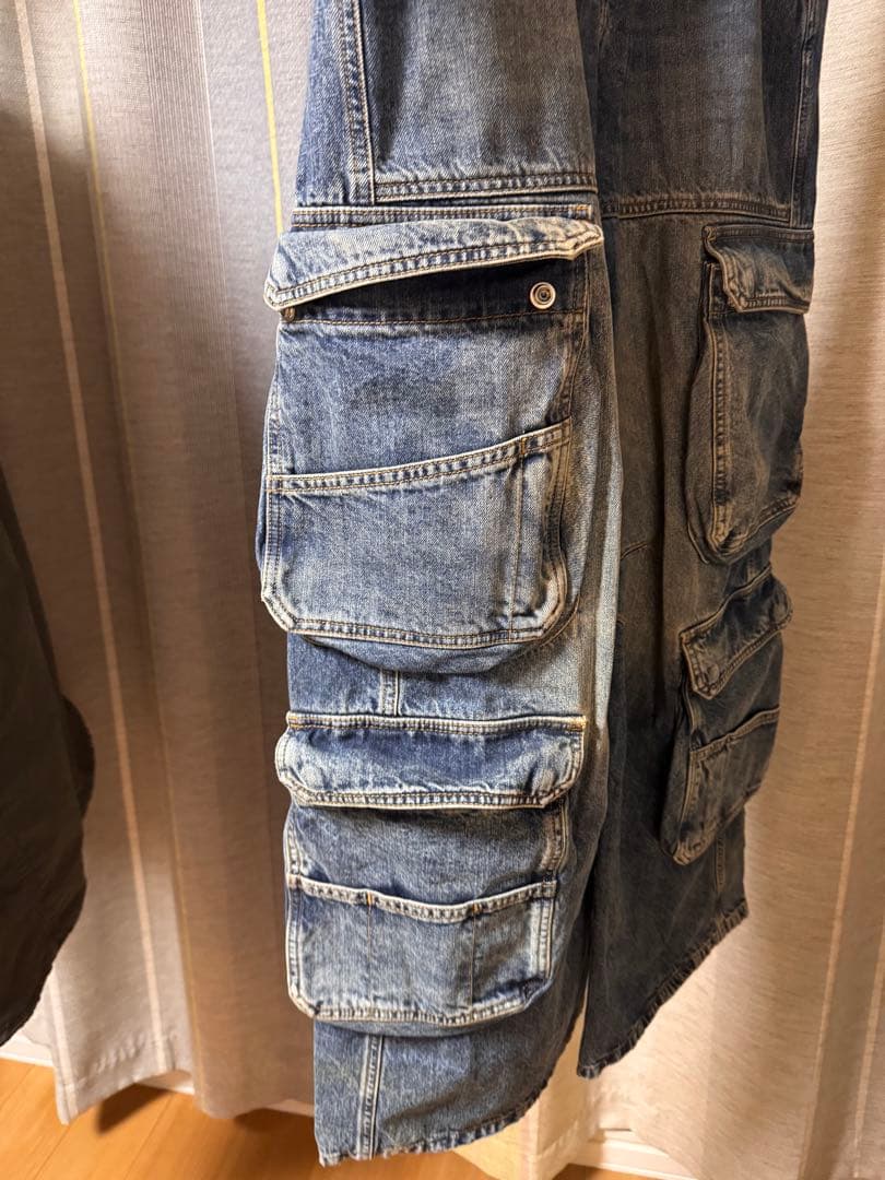 <FANAL>DIESEL レディース デニム カーゴパンツ ルーズフィット