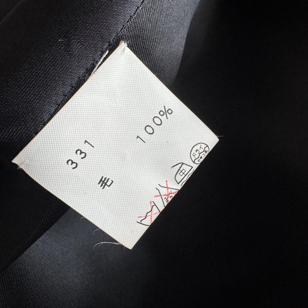 イヴサンローラン　ロングコート　ベロア切替　青　黒　36　フレア　Vintage
