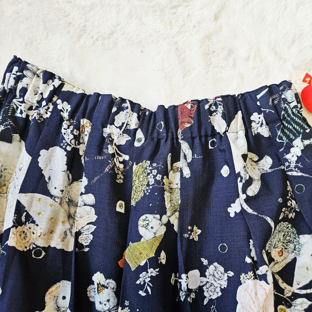 新品 フランシュリッペ ロングスカート ぬいぐるみコラージュ柄 fl5