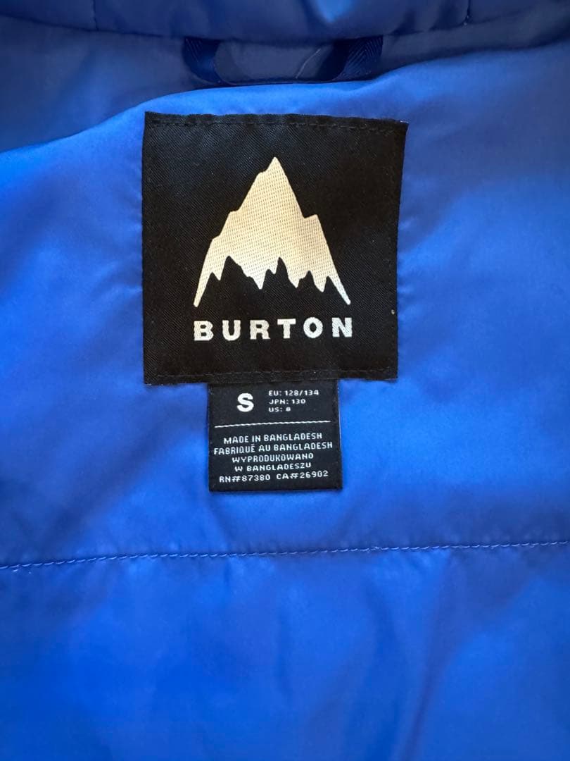 BURTON 子ども用スノーボードウェアジャケットのみ