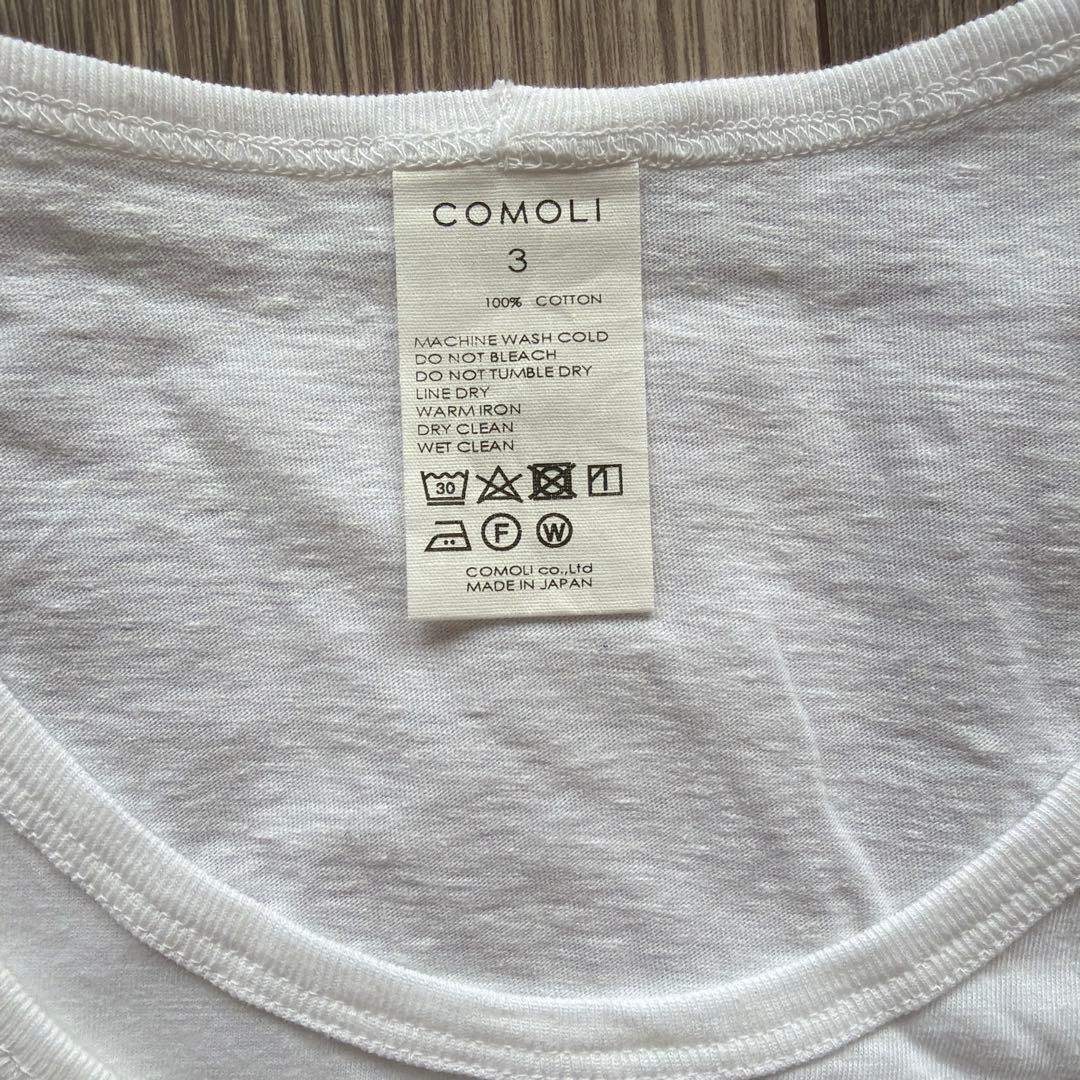 COMOLI タンクトップ ホワイト サイズ3