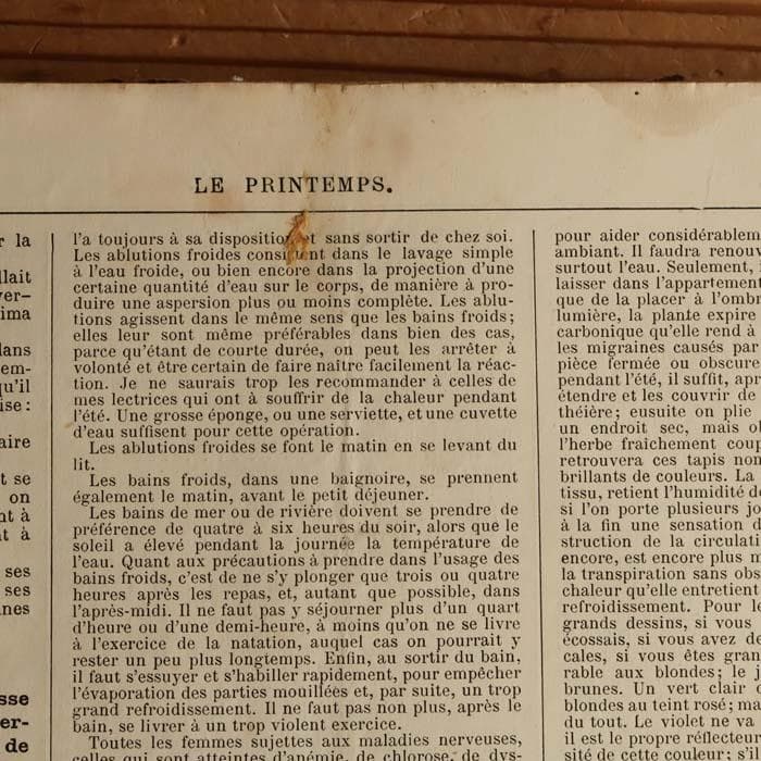 19】19世紀 フランス アンティーク 洋書 PRINTEMPS ファッション誌