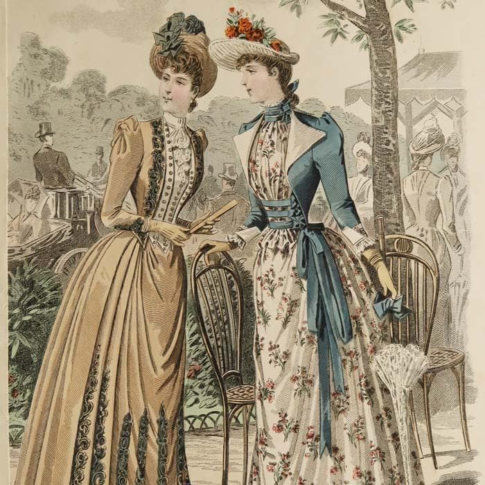 19】19世紀 フランス アンティーク 洋書 PRINTEMPS ファッション誌