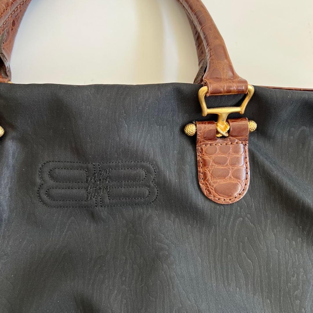 バッグ BALENCIAGA BB CROCO MINI BOATON BAG
