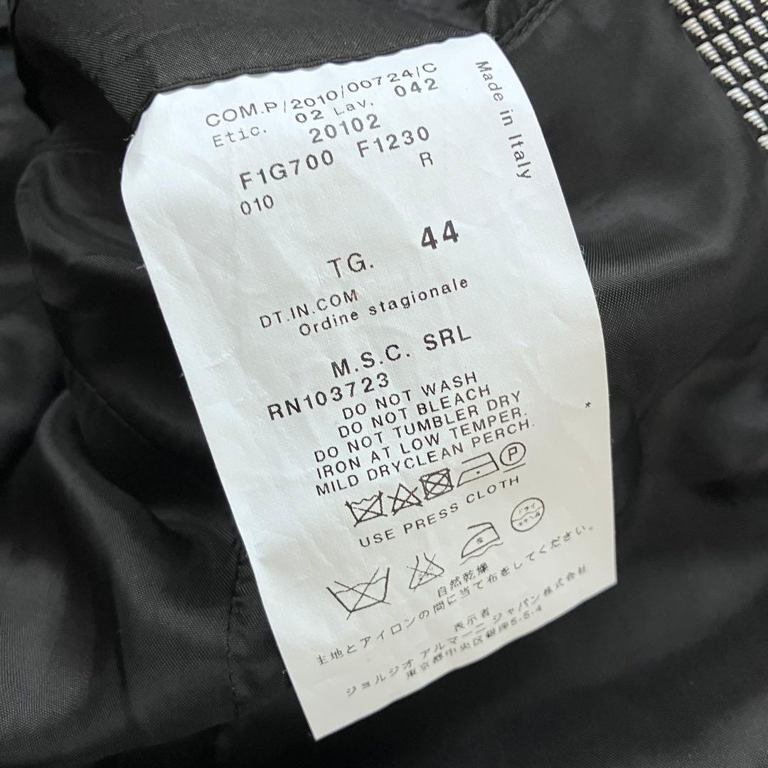 ✨極美品✨アルマーニARMANI テーラード ギンガムチェック イタリア製 44