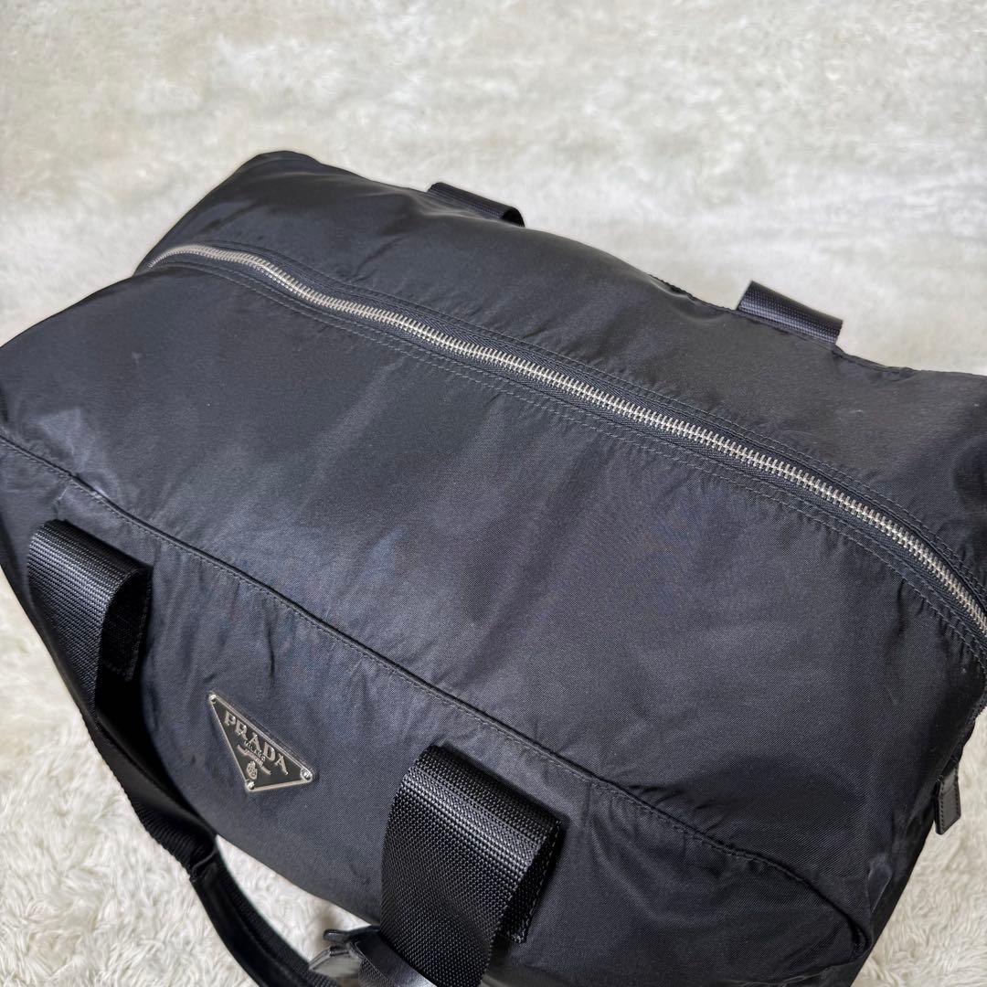 PRADAプラダ 三角ロゴ ミニボストン ハンドバッグ トラベルバッグ 黒