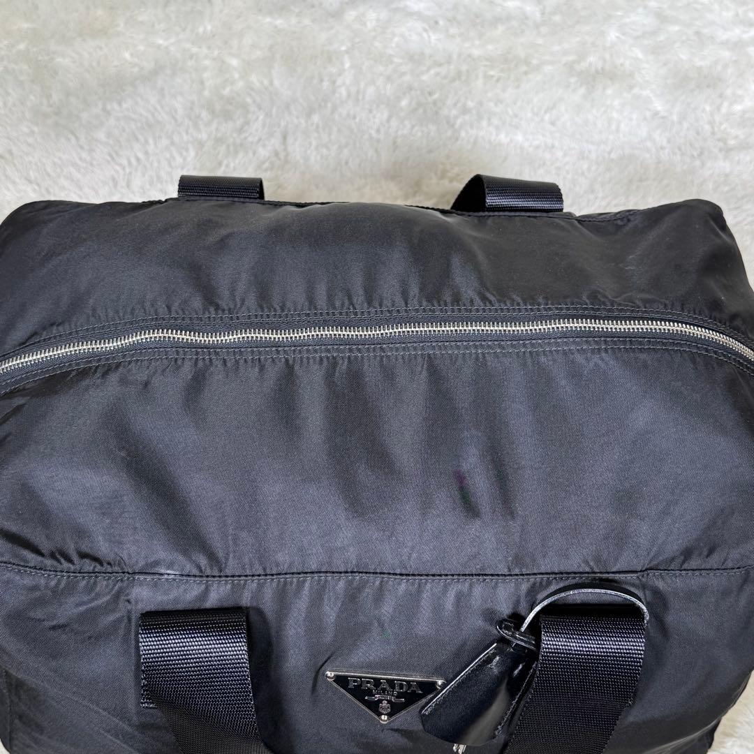 PRADAプラダ 三角ロゴ ミニボストン ハンドバッグ トラベルバッグ 黒