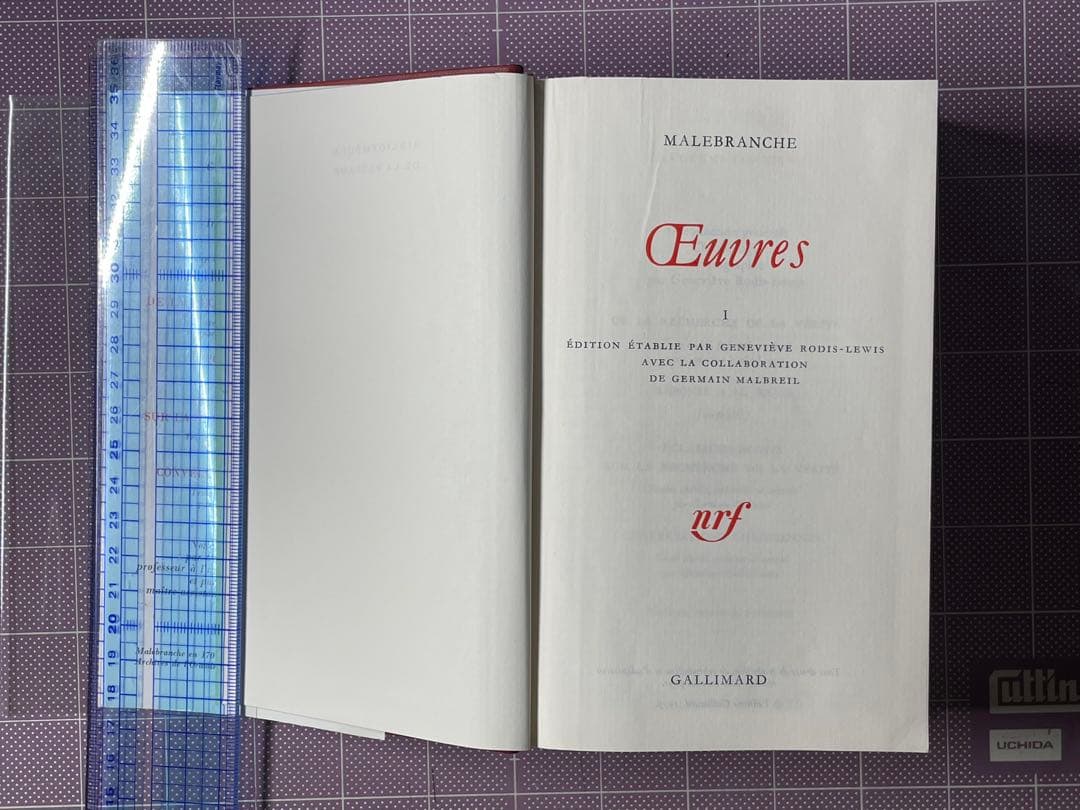 Malebranche, Œuvres I (Pléiade)