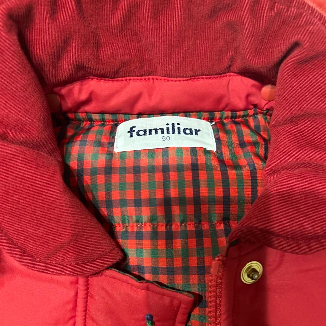 【超美品】familiar ファミリア コート 90cm 赤 冬 アウター