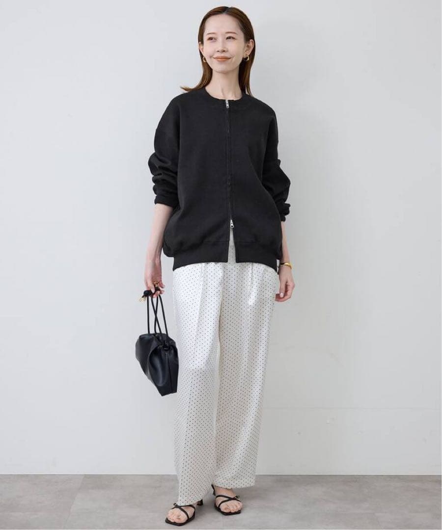 ダブルZIPクルーネックカーディガン　SLOBE IENA