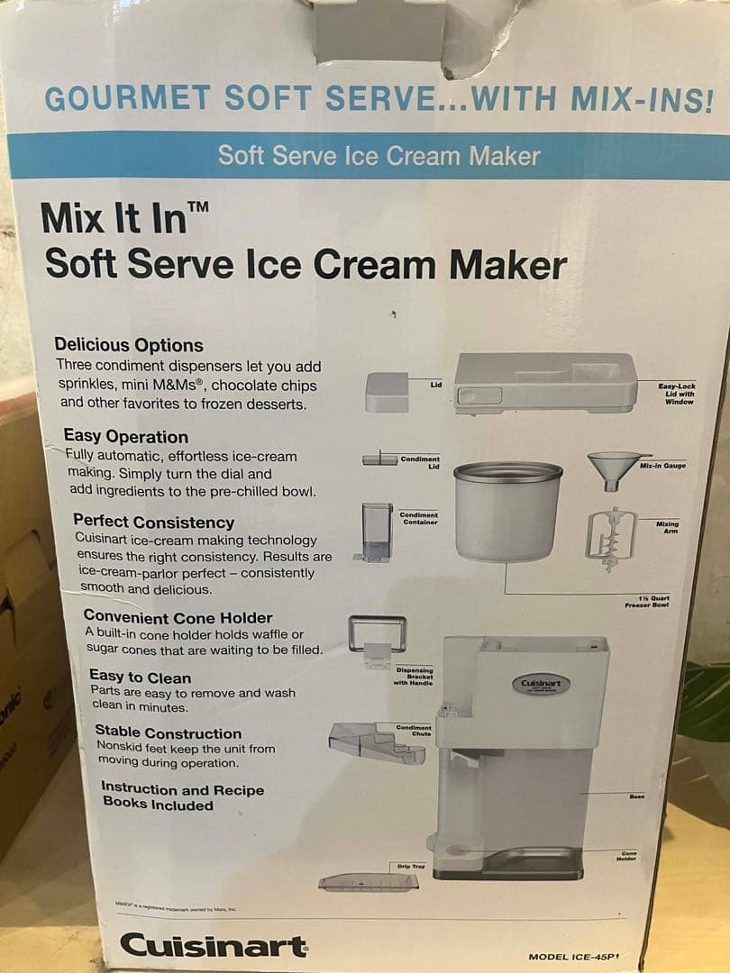Cuisinart ソフトサーブアイスクリームメーカー ICE-45P1