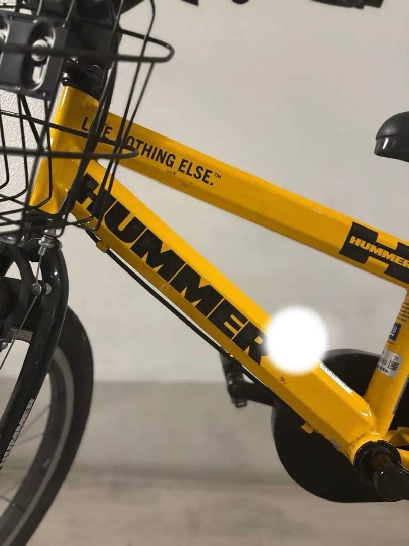 【引き渡し限定】HUMMER 子供用自転車 18インチ　イエロー 取説付