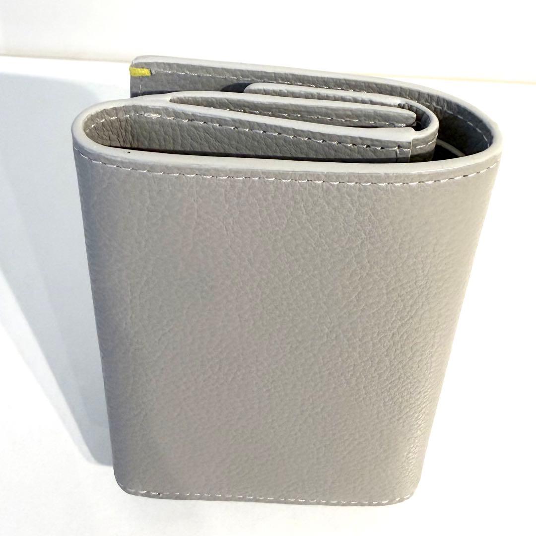 【極美品 】Paul Smith PS 三つ折り財布 グレー レザー　箱付き