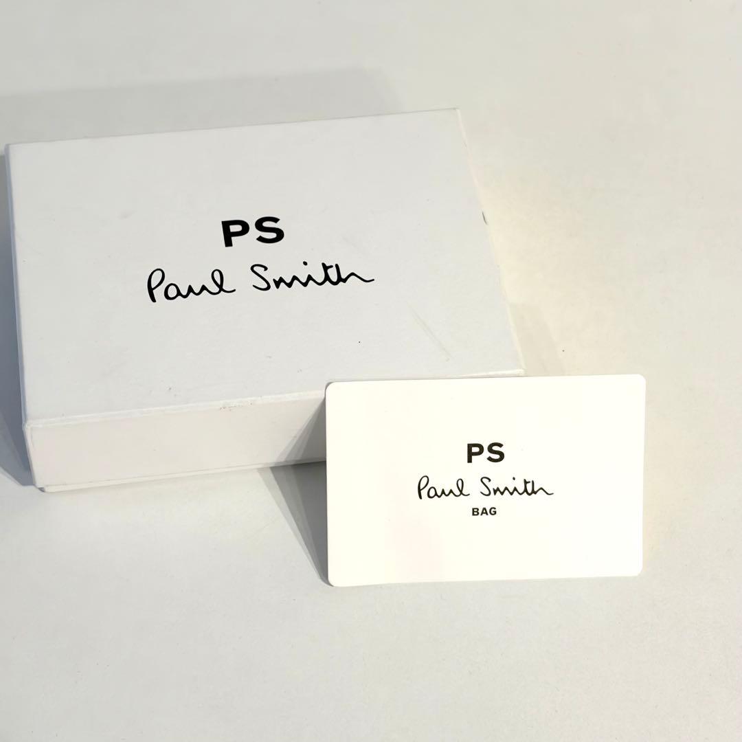 【極美品 】Paul Smith PS 三つ折り財布 グレー レザー　箱付き