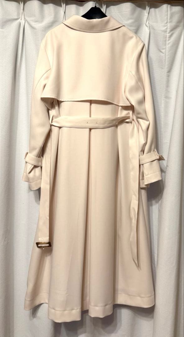 【美品】COHINA ベーシックとろみトレンチコート　regular　アイボリー