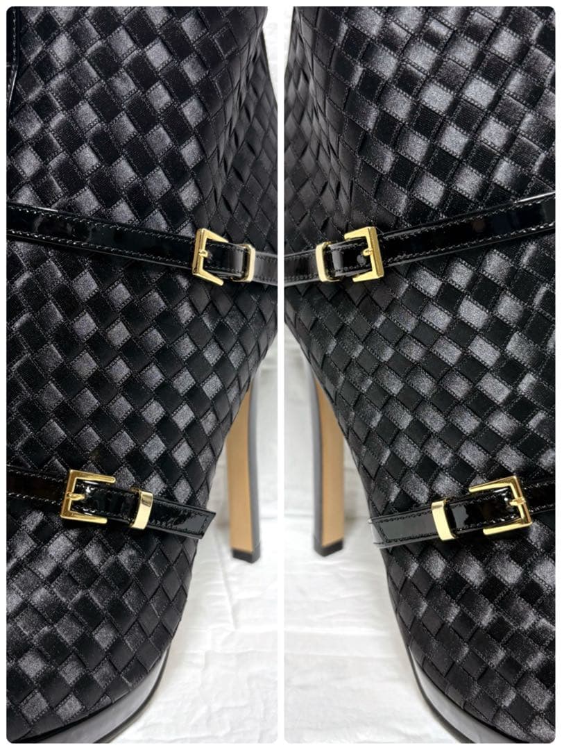 【新品・未使用】COMEX コメックス/12cmハイヒールショートブーツメッシュ