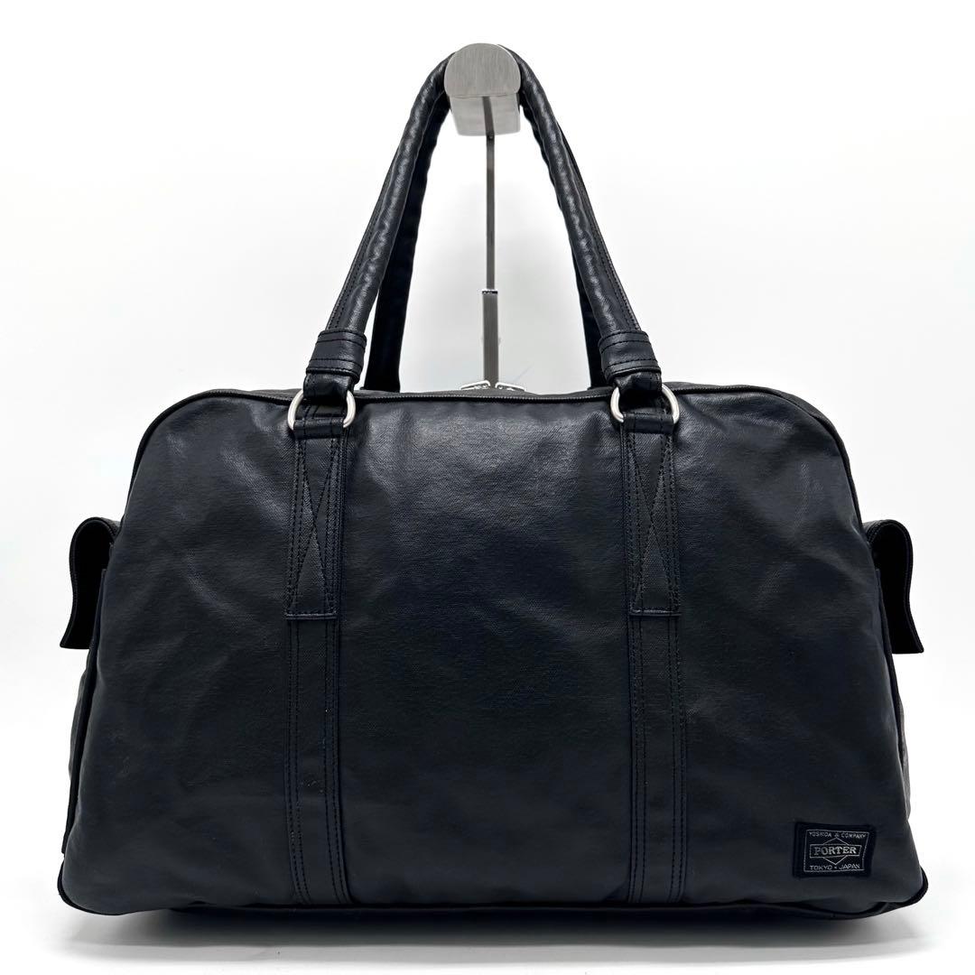 【美品】PORTER ポーター フリースタイル ボストンバッグ ブラック